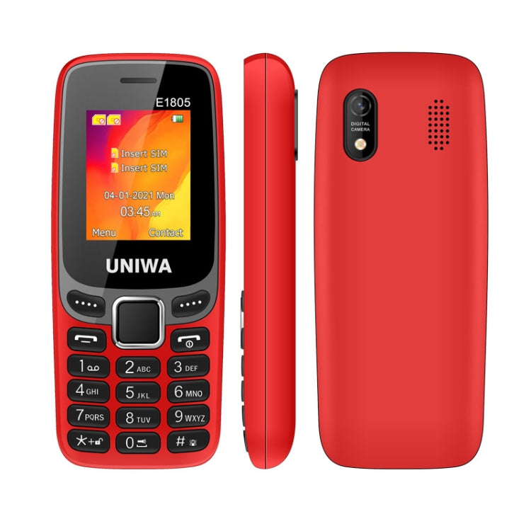 E1805, 1.77 inch, SC6531E, 21 Keys, Support Bluetooth, Torch, FM, MP3, MP4, GSM, Dual SIM