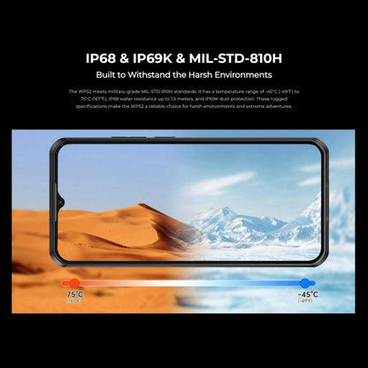 Oukitel WP52 5G Rugged Phone, 4GB+256GB, 6.6 inch Android 14.0 MediaTek Dimensity 6100+ Octa-core 3.0GHz, NFC, OTG, Network: 5G, WP52