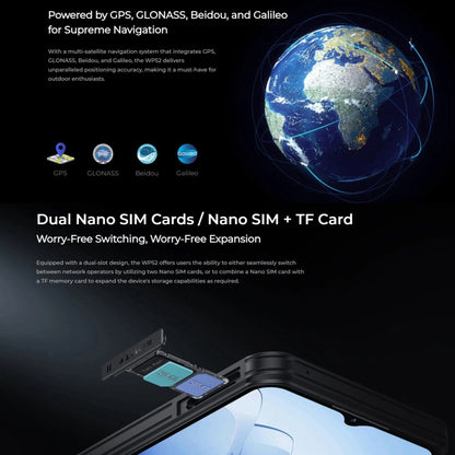 Oukitel WP52 5G Rugged Phone, 4GB+256GB, 6.6 inch Android 14.0 MediaTek Dimensity 6100+ Octa-core 3.0GHz, NFC, OTG, Network: 5G, WP52