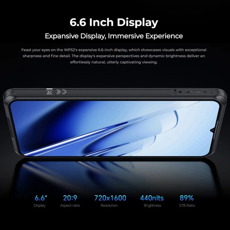 Oukitel WP52 5G Rugged Phone, 4GB+256GB, 6.6 inch Android 14.0 MediaTek Dimensity 6100+ Octa-core 3.0GHz, NFC, OTG, Network: 5G, WP52