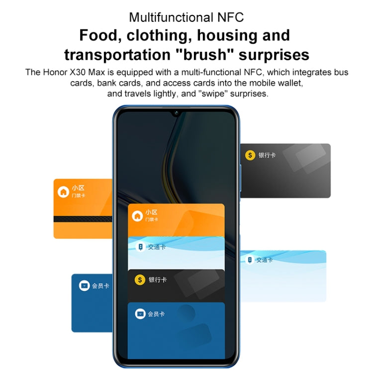 Dual Back Cameras, Side Fingerprint Identification, 5000mAh Battery, 7.09 inch Magic UI 5.0 (Android R) Dimensity 900 Octa Core up to 2.4GHz, Network: 5G, NFC, Not Support Google Play, X30 Max 5G 8GB+256GB