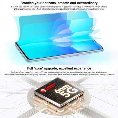 Triple Back Cameras, Side Fingerprint Identification, 4800mAh Battery, 6.81 inch Magic UI 5.0 Qualcomm Snapdragon 695 Octa Core up to 2.2GHz, Network: 5G, OTG, Not Support Google Play, 8GB+256GB