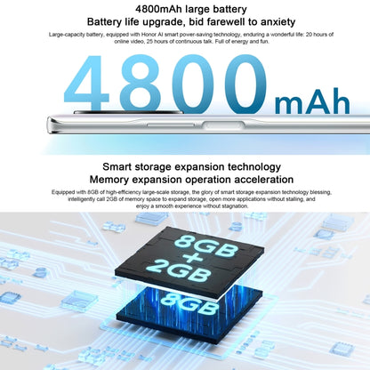 Triple Back Cameras, Side Fingerprint Identification, 4800mAh Battery, 6.81 inch Magic UI 5.0 Qualcomm Snapdragon 695 Octa Core up to 2.2GHz, Network: 5G, OTG, Not Support Google Play, 8GB+256GB