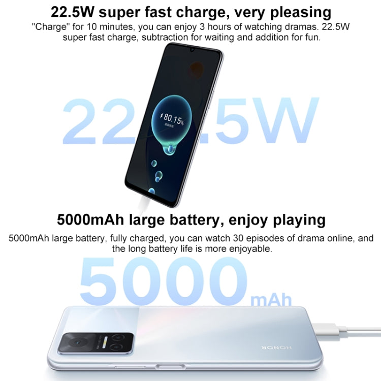 Triple Back Cameras, Side Fingerprint Identification, 5000mAh Battery, 6.74 inch Magic UI 5.0 (Android 11) MediaTek Dimensity 700 Octa Core up to 2.2GHz, Network: 5G, OTG, Not Support Google Play, 8GB+256GB