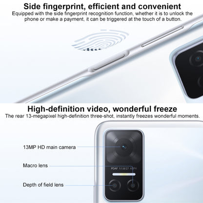 Triple Back Cameras, Side Fingerprint Identification, 5000mAh Battery, 6.74 inch Magic UI 5.0 (Android 11) MediaTek Dimensity 700 Octa Core up to 2.2GHz, Network: 5G, OTG, Not Support Google Play, 8GB+256GB