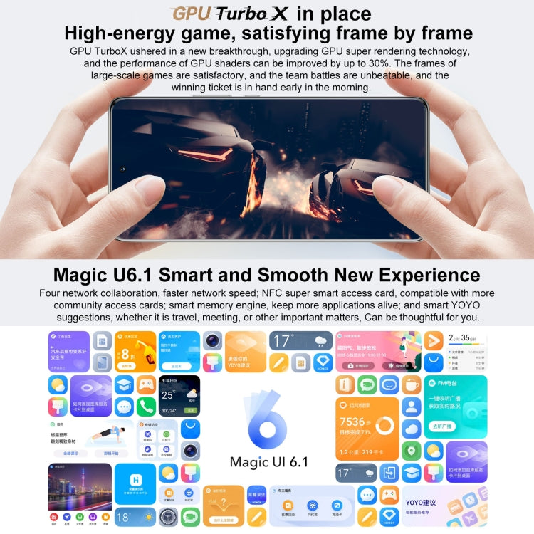 Triple Back Cameras, Screen Fingerprint Identification, 6.78 inch Magic UI 6.1 Dimensity 8000 Octa Core up to 2.75GHz, Network: 5G, OTG, NFC, Not Support Google Play, Honor 70 Pro 5G 8GB+256GB, Honor 70 Pro 8GB+256GB