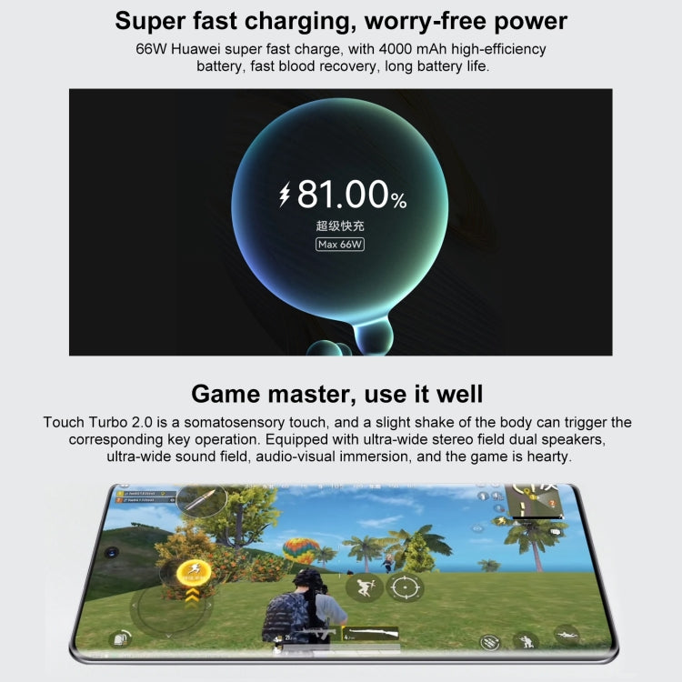 Triple Back Cameras, In-screen Fingerprint Identification, 6.67 inch HarmonyOS 2 Qualcomm Snapdragon 778G 4G Octa Core up to 2.42GHz, Network: 4G, OTG, NFC, Not Support Google Play, nova 10 4G 128GB