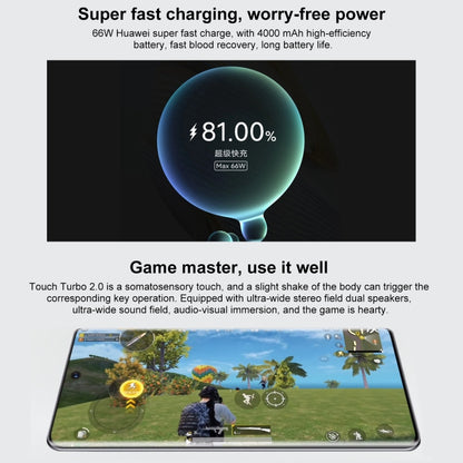 Triple Back Cameras, In-screen Fingerprint Identification, 6.67 inch HarmonyOS 2 Qualcomm Snapdragon 778G 4G Octa Core up to 2.42GHz, Network: 4G, OTG, NFC, Not Support Google Play, nova 10 4G 256GB