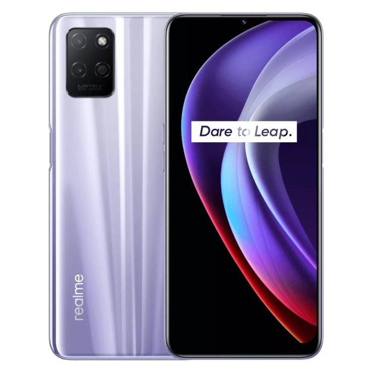 Dual Back Cameras, Side Fingerprint Identification, 5000mAh Battery, 6.5 inch Realme UI 2.0 / Android 11 MediaTek Dimensity 810 Octa Core up to 2.4GHz, Network: 5G, Support Google Play, 4GB+128GB