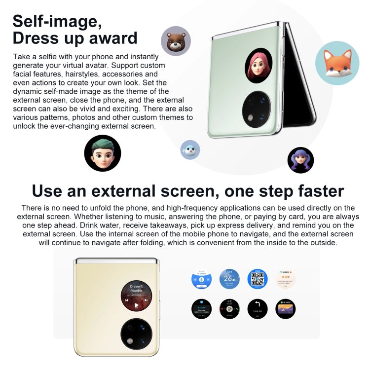 Dual Back Cameras, Side Fingerprint Identification, 6.9 inch + 1.04 inch HarmonyOS 3.0 Snapdragon 778G Octa Core up to 2.42GHz, Network: 4G, OTG, NFC, Not Support Google Play, 256GB Pink, 256GB Gold, 256GB Blue, 256GB Mint Green, 256GB Obsidian Black