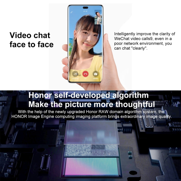 Triple Back Cameras, Screen Fingerprint Identification, 6.78 inch Magic UI 7.0 Qualcomm Snapdragon 8+ Gen1 Octa Core up to  3.0GHz, Network: 5G, OTG, NFC, Not Support Google Play, Honor 80 Pro 5G, 12GB+256GB