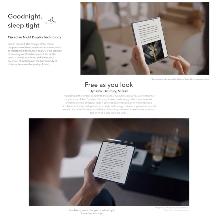 Triple Back Cameras, Side Fingerprint Identification, 7.9 inch + 6.45 inch Magic UI 7.0 Android 12 Qualcomm Snapdragon 8+ Gen 1 Octa Core up to 3.0GHz, Network: 5G, OTG, NFC, Not Support Google Play, Magic Vs Ultimate 5G 16GB+512GB