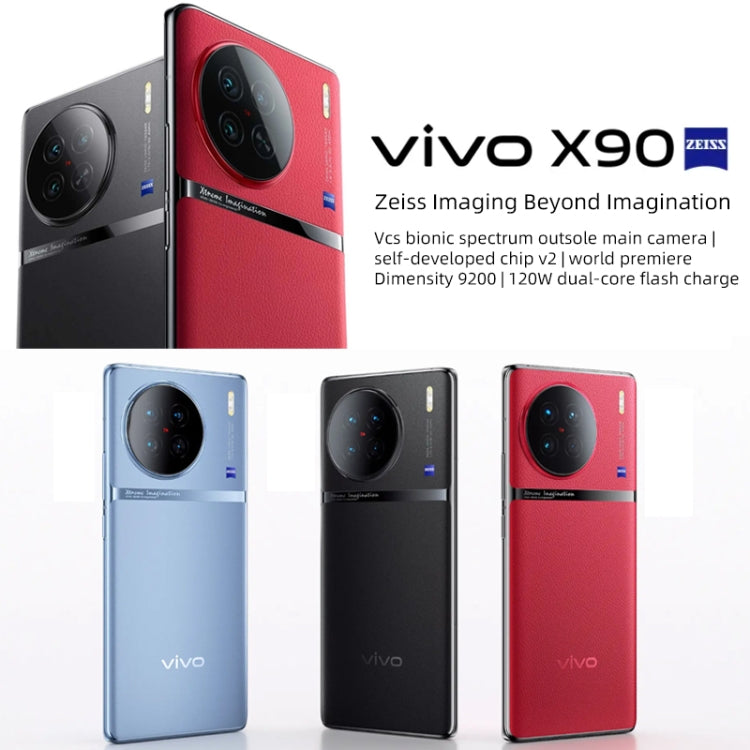 Triple Back Cameras, Screen Fingerprint Identification / Face ID, 4810mAh Battery, 6.78 inch Android 13.0 OriginOS 3 MediaTek Dimensity 9200 Octa Core up to 3.05GHz, NFC, OTG, Network: 5G, Support Google Play, X90 5G, 8GB+256GB