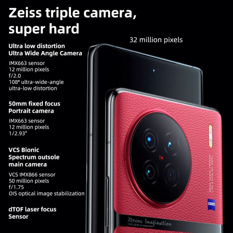 Triple Back Cameras, Screen Fingerprint Identification / Face ID, 4810mAh Battery, 6.78 inch Android 13.0 OriginOS 3 MediaTek Dimensity 9200 Octa Core up to 3.05GHz, NFC, OTG, Network: 5G, Support Google Play, X90 5G, 8GB+256GB