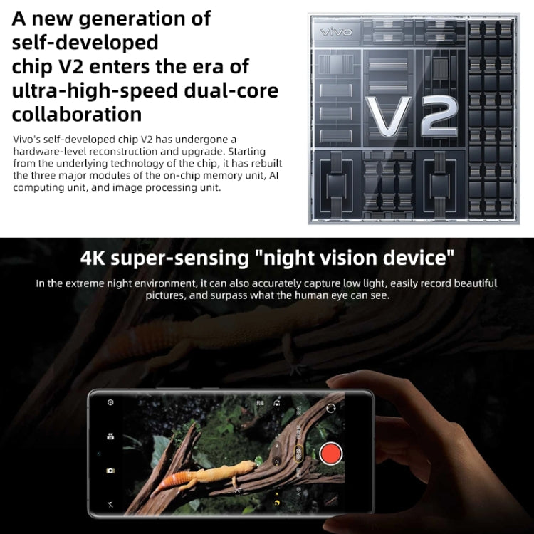 Triple Back Cameras, Screen Fingerprint Identification / Face ID, 4810mAh Battery, 6.78 inch Android 13.0 OriginOS 3 MediaTek Dimensity 9200 Octa Core up to 3.05GHz, NFC, OTG, Network: 5G, Support Google Play, X90 5G, 12GB+256GB