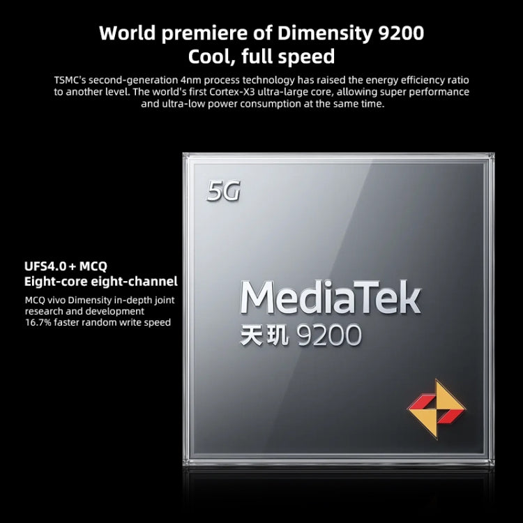 Triple Back Cameras, Screen Fingerprint Identification / Face ID, 4810mAh Battery, 6.78 inch Android 13.0 OriginOS 3 MediaTek Dimensity 9200 Octa Core up to 3.05GHz, NFC, OTG, Network: 5G, Support Google Play, X90 5G, 12GB+256GB