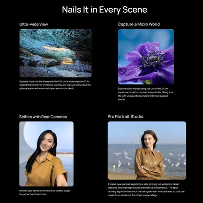 Triple Cameras, Face ID & Side Fingerprint Identification, 4800mAh Battery, 7.85 inch + 6.4 inch Screen, HarmonyOS 3.1 Snapdragon 8+ 4G Octa Core up to 3.2GHz, Network: 4G, OTG, NFC, Not Support Google Play, 512GB