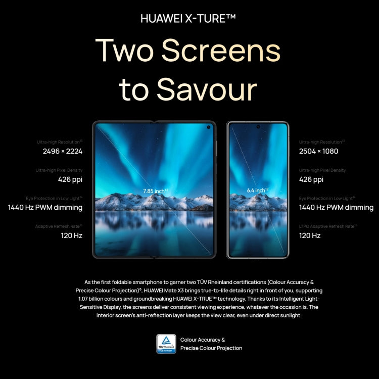 Triple Cameras, Face ID & Side Fingerprint Identification, 4800mAh Battery, 7.85 inch + 6.4 inch Screen, HarmonyOS 3.1 Snapdragon 8+ 4G Octa Core up to 3.2GHz, Network: 4G, OTG, NFC, Not Support Google Play, 512GB