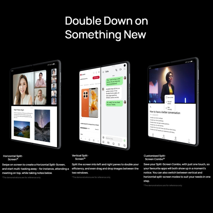 Triple Cameras, Face ID & Side Fingerprint Identification, 4800mAh Battery, 7.85 inch + 6.4 inch Screen, HarmonyOS 3.1 Snapdragon 8+ 4G Octa Core up to 3.2GHz, Network: 4G, OTG, NFC, Not Support Google Play, 512GB