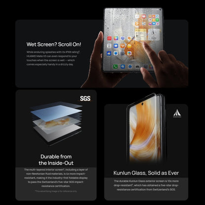 Triple Cameras, Face ID & Side Fingerprint Identification, 4800mAh Battery, 7.85 inch + 6.4 inch Screen, HarmonyOS 3.1 Snapdragon 8+ 4G Octa Core up to 3.2GHz, Network: 4G, OTG, NFC, Not Support Google Play, 512GB