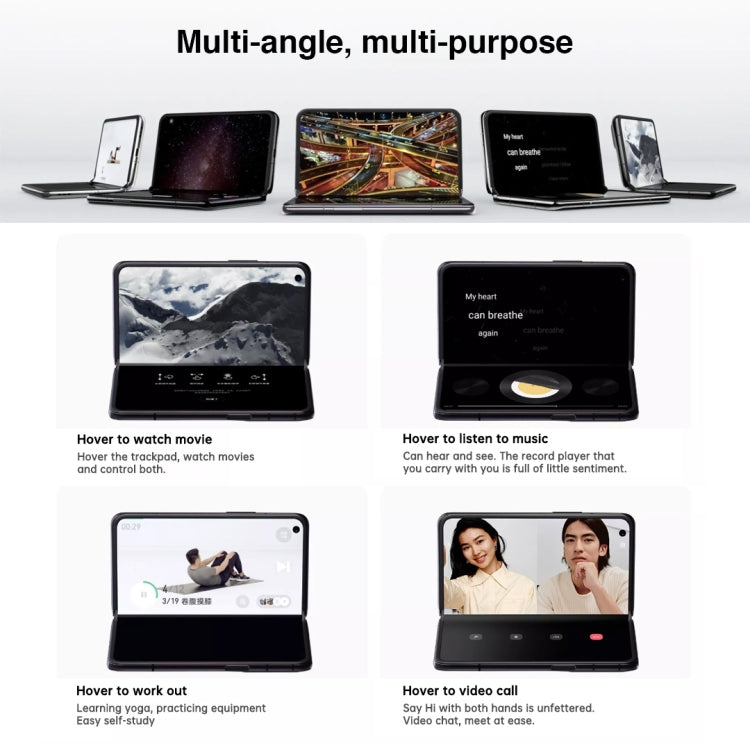 Triple Rear Cameras, Face ID & Side Fingerprint Identification, 7.1 inch + 5.49 inch Screen, ColorOS 12 Qualcomm Snapdragon 888 Octa Core up to 2.84Ghz, Support Google Play, 12GB+512GB