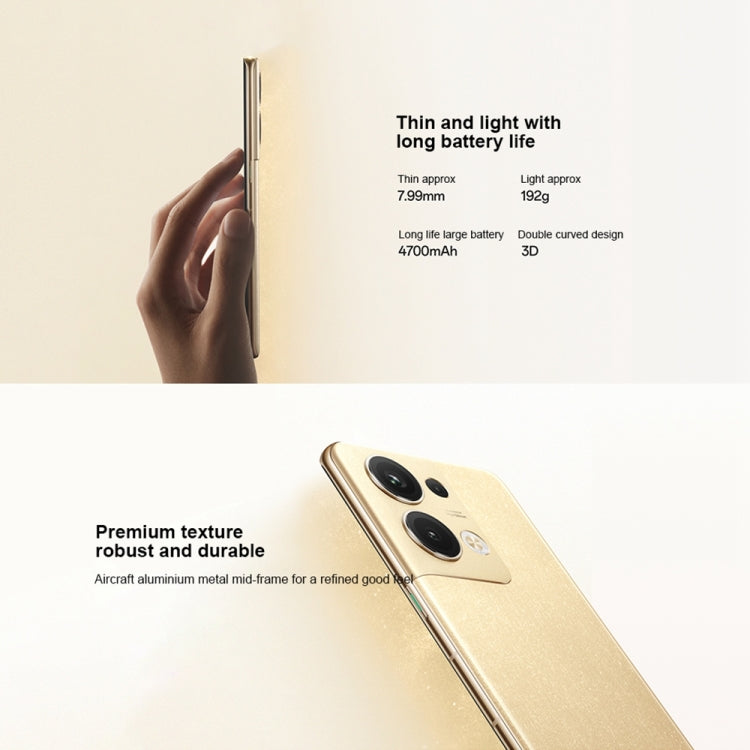 Triple Rear Cameras, 6.7 inch ColorOS 13 / Android 13 Qualcomm Snapdragon 8+ Octa Core up to 2.995GHz, Network: 5G, Support Google Play, Reno9 Pro+ 16GB+256GB