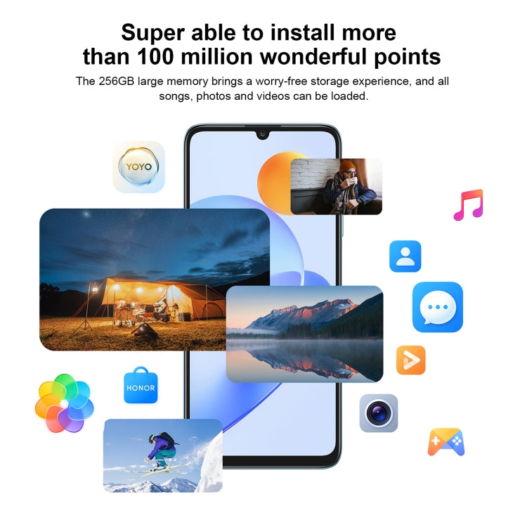 Dual Back Cameras, Side Fingerprint Identification, 6000mAh Battery, 6.74inch Magic UI 6.1 / Android 12  Dimensity 6020 Octa Core, Network: 5G, OTG, Not Support Google Play, 8GB+256GB