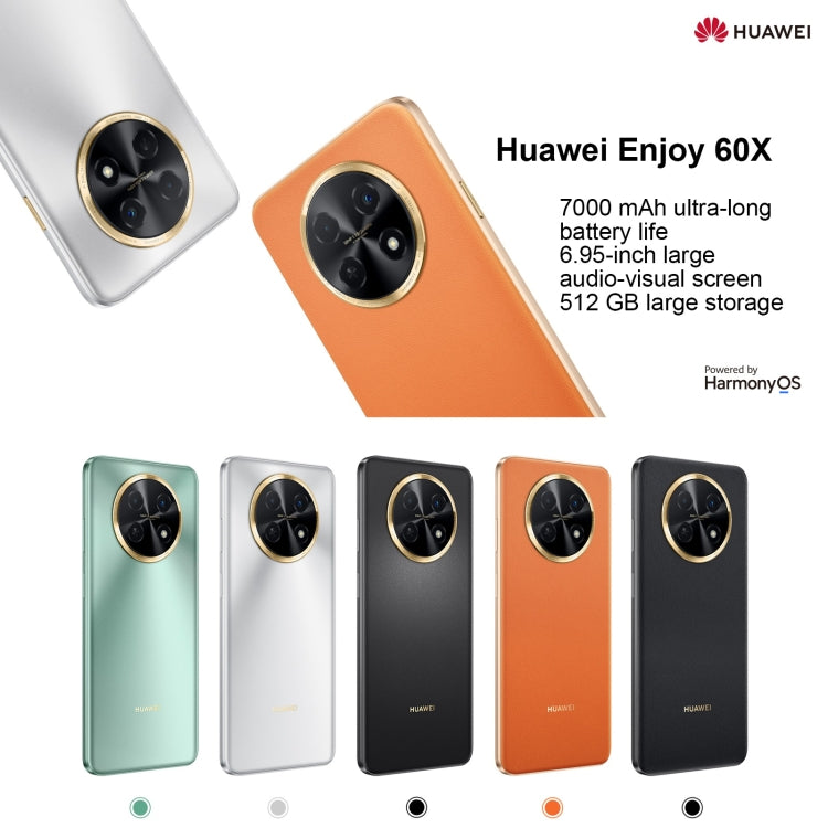 Dual Back Cameras, Side Fingerprint Identification, 7000mAh Battery, 6.95 inch HarmonyOS 3.0 Qualcomm Snapdragon 680 Octa Core 2.4GHz, Network: 4G, OTG, NFC, Not Support Google Play, 256GB Green, 256GB Silver, 256GB Black