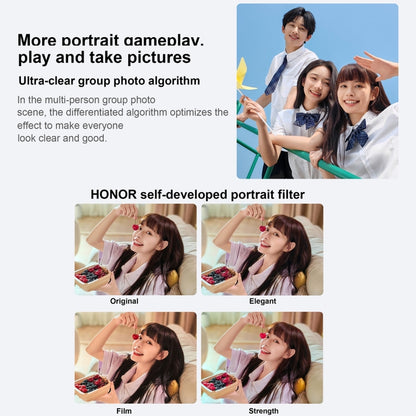 Triple Back Cameras, Screen Fingerprint Identification, 6.7 inch Magic UI 7.1 Android 13 Qualcomm Snapdragon 7 Gen 1 Accelerated Edition Octa Core up to 2.5GHz, Network: 5G, OTG, NFC, Not Support Google Play, Honor 90 5G 12GB+256GB