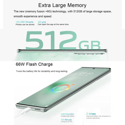 Triple Back Cameras, Srceen Fingerprint Identification, 4600mAh Battery, 6.78 inch Android 13 OriginOS 3 Qualcomm Snapdragon 870 Octa Core up to 3.2GHz, OTG, NFC, Network: 5G, 12GB+512GB