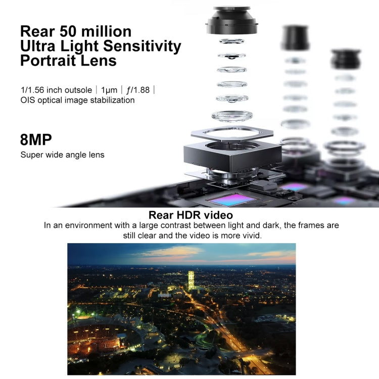 Triple Back Cameras, Srceen Fingerprint Identification, 4600mAh Battery, 6.78 inch Android 13 OriginOS 3 Dimensity 8200 Octa Core up to 3.1GHz, OTG, NFC, Network: 5G, 8GB+256GB