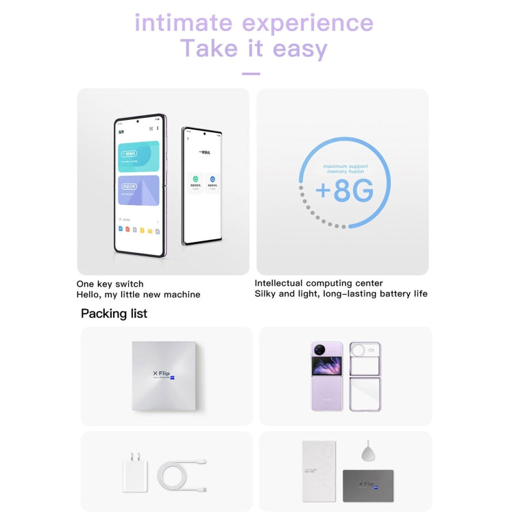 Dual Back Cameras, Side Fingerprint Identification, 4400mAh Battery, 6.74 inch + 3.0 inch Android 13.0 OriginOS 3 Qualcomm Snapdragon 8+ Gen1 Octa Core up to 3.0GHz, NFC, OTG, Network: 5G, 12GB+256GB