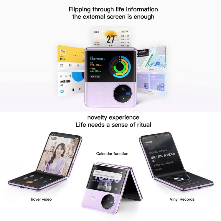 Dual Back Cameras, Side Fingerprint Identification, 4400mAh Battery, 6.74 inch + 3.0 inch Android 13.0 OriginOS 3 Qualcomm Snapdragon 8+ Gen1 Octa Core up to 3.0GHz, NFC, OTG, Network: 5G, 12GB+256GB