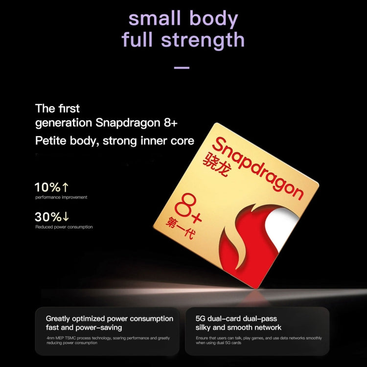 Dual Back Cameras, Side Fingerprint Identification, 4400mAh Battery, 6.74 inch + 3.0 inch Android 13.0 OriginOS 3 Qualcomm Snapdragon 8+ Gen1 Octa Core up to 3.0GHz, NFC, OTG, Network: 5G, 12GB+512GB