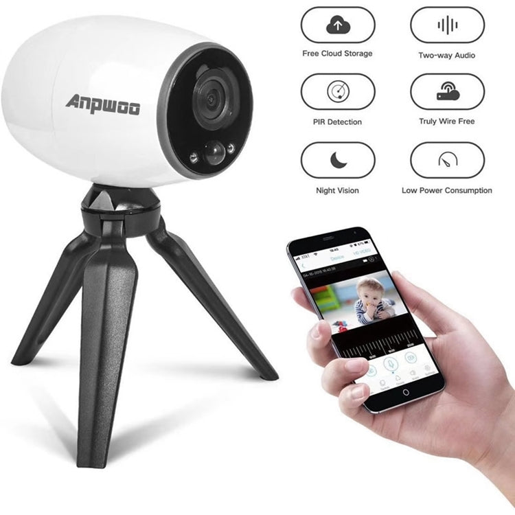 Anpwoo Cannon 1.3MP 960P 1/3 inch CMOS HD WiFi IP Camera With Tripod Holder, Support Motion Detection / Night Vision, Cannon