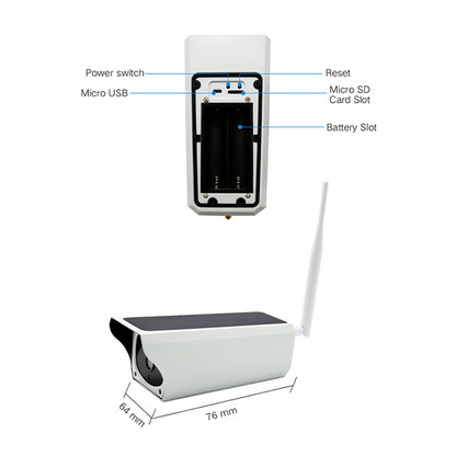 YS-Y4 1080P HD Solar Wifi Battery Camera, Support Motion Detection & Infrared Night Vision & SD Card(Max 32GB), YS-Y4