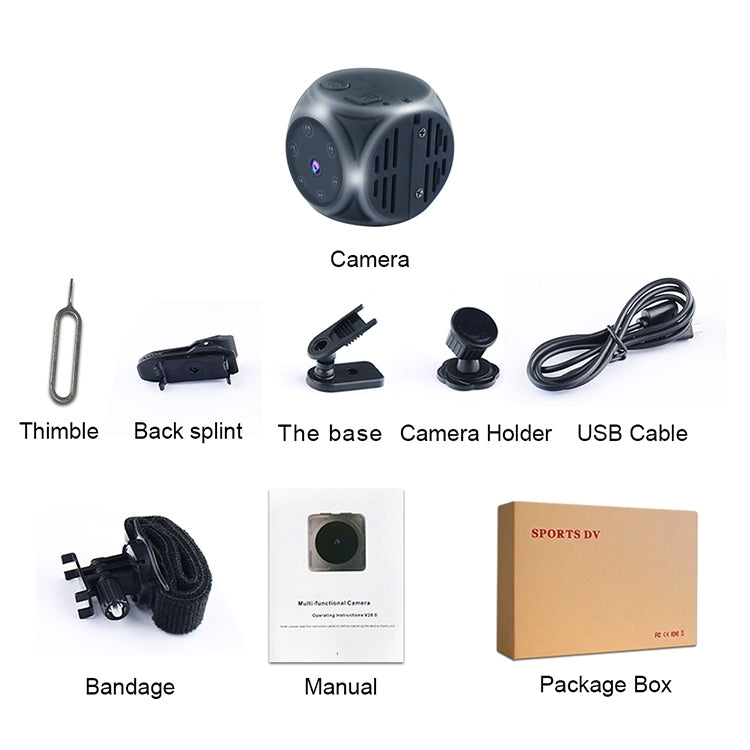 MD21 1080P HD Wireless Camera Sports Outdoor Home Computer Camera, Support Infrared Night Vision / Motion Detection, MD21