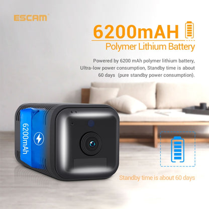 ESCAM G18 1080P Full HD Rechargeable Battery WiFi IP Camera, Support Night Vision / PIR Motion Detection / TF Card / Two Way Audio, G18