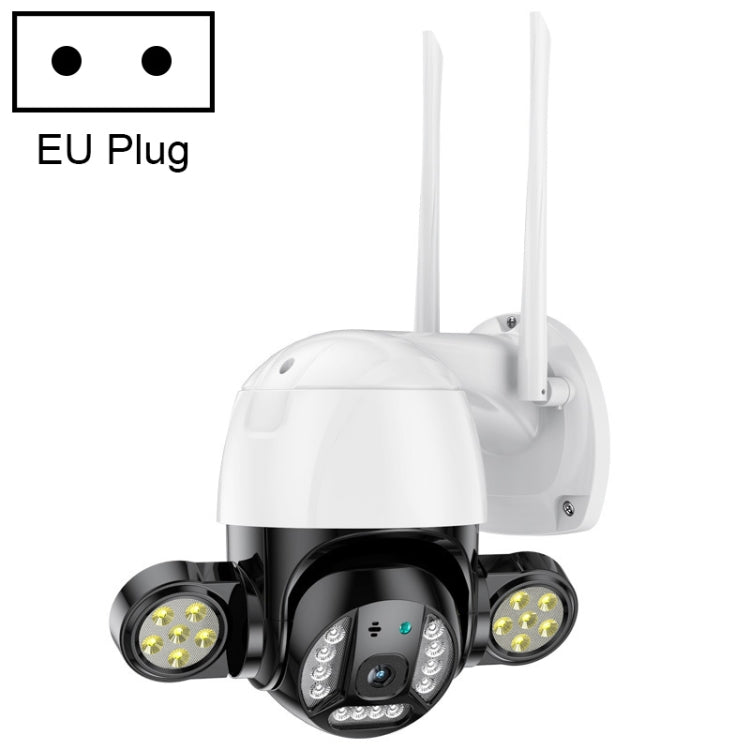 QX55 3.0 Million Pixels IP65 Waterproof 2.4G Wireless IP Camera, Support Motion Detection & Two-way Audio & Night Vision & TF Card, EU Plug, QX55