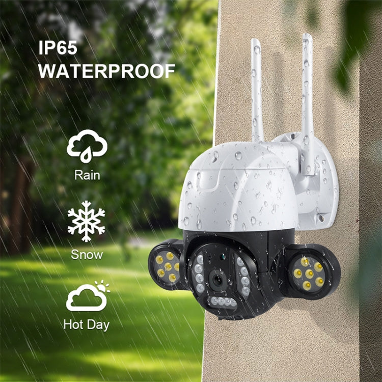 QX55 3.0 Million Pixels IP65 Waterproof 2.4G Wireless IP Camera, Support Motion Detection & Two-way Audio & Night Vision & TF Card, EU Plug, QX55