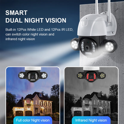 QX55 3.0 Million Pixels IP65 Waterproof 2.4G Wireless IP Camera, Support Motion Detection & Two-way Audio & Night Vision & TF Card, EU Plug, QX55