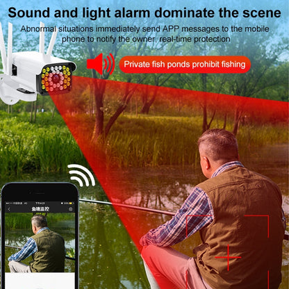 Difang DF-36Q Outdoor HD Surveillance IP Camera, Support Voice Intercom & Night Vision & Human Figure Detection & TF Card, WiFi + HD PTZ Rotation + Power-off Endurance, EU Plug, WiFi + HD PTZ Rotation + Power-off Endurance