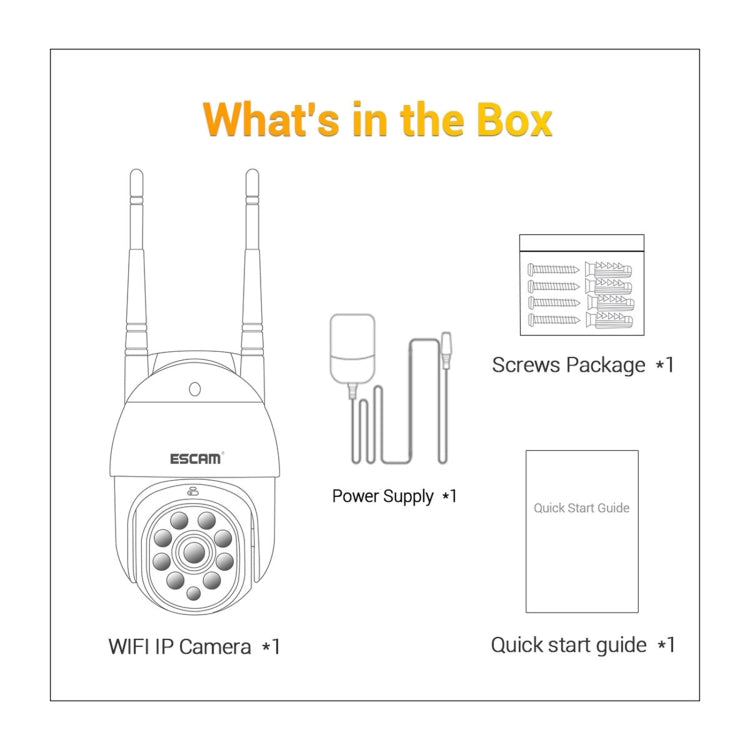 ESCAM PT207 HD 1080P WiFi IP Camera, Support Two Way Audio / Motion Detection / Night Vision / TF Card, PT207