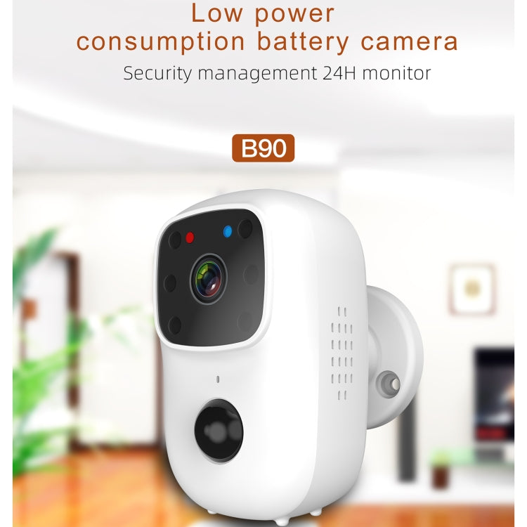 B90 Low-power Battery Surveillance Camera, Support Two-way Intercom, TF Card, PIR Human Body Induction