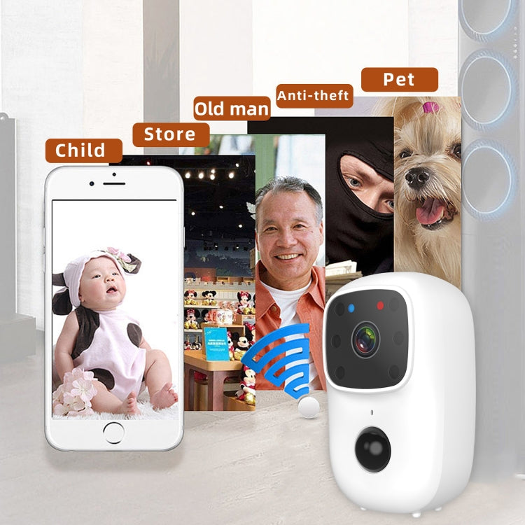 B90 Low-power Battery Surveillance Camera, Support Two-way Intercom, TF Card, PIR Human Body Induction