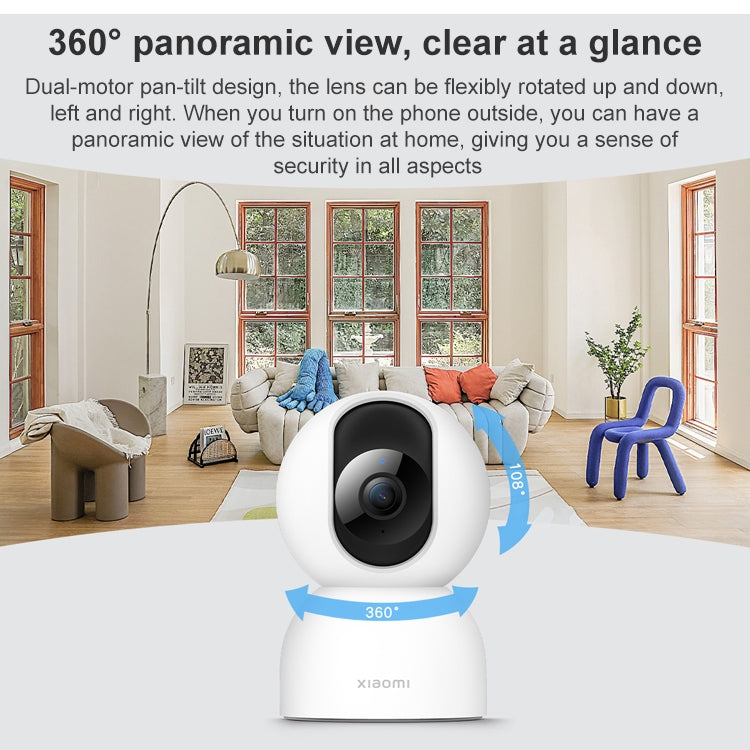 Original Xiaomi Smart Camera 2 PTZ, 360 Degree Panorama 1440P 2.5K Daul Band WiFi Support Micro SD Card, US Plug, Smart Camera 2 PTZ