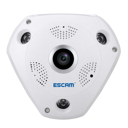 ESCAM Shark QP180 960P 360 Degrees Fisheye Lens 1.3MP WiFi IP Camera, Support Motion Detection / Night Vision, IR Distance: 10m, QP180