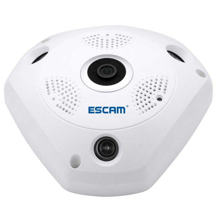 ESCAM Shark QP180 960P 360 Degrees Fisheye Lens 1.3MP WiFi IP Camera, Support Motion Detection / Night Vision, IR Distance: 10m, QP180