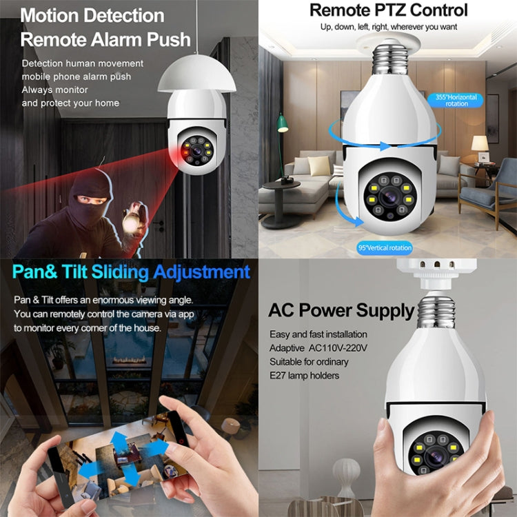 GA-C11 1080P 2MP 2.4G Single Frequency Two-way Voice Intercom Bulb Camera, 2.4G Single Frequency