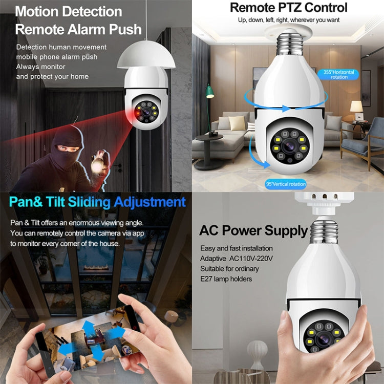 GA-C11 1080P 2MP 5G Dual Frequency Two-way Voice Intercom Bulb Camera, 5G Dual Frequency